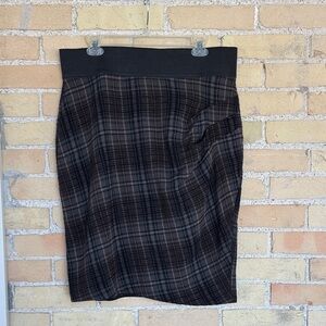 Iris Setlakwe 🇨🇦Plaid Black and Brown Skirt